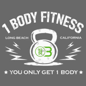 ONE BODY KETTLE BELL - MEN'S T-SHIRT - CHARCOAL GRAY HEATHER - $N431DC$ Design