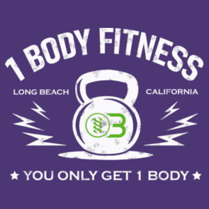 ONE BODY KETTLE BELL - WOMEN'S FITTED T-SHIRT - PURPLE - FAVJG3 Design