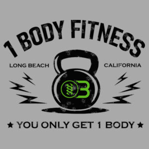 ONE BODY KETTLE BELL - MEN'S PULLOVER HOODIE - LIGHT GRAY HEATHER - PJA4NU Design