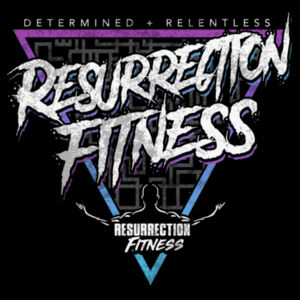 RESURRECTION - DETERMINED+RELENTLESS - MEN'S T-SHIRT - BLACK - 46JX89 Design