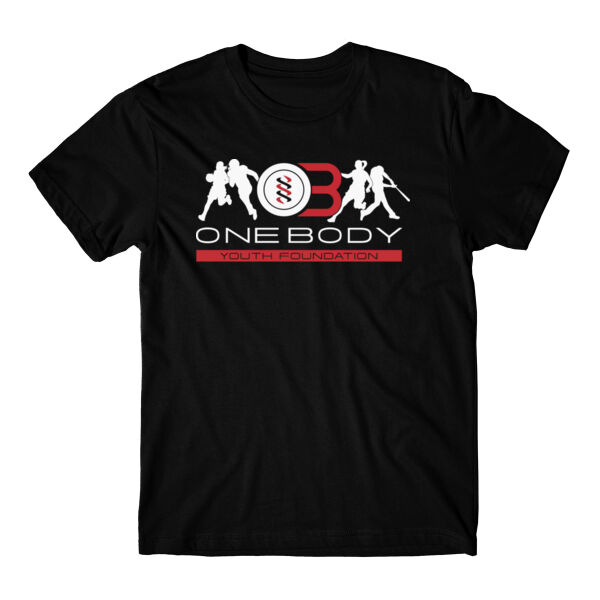 ONE BODY YOUTH FOUNDATION - LOGO - PREMIUM MEN'S T-SHIRT - BLACK - BTEXWU Thumbnail