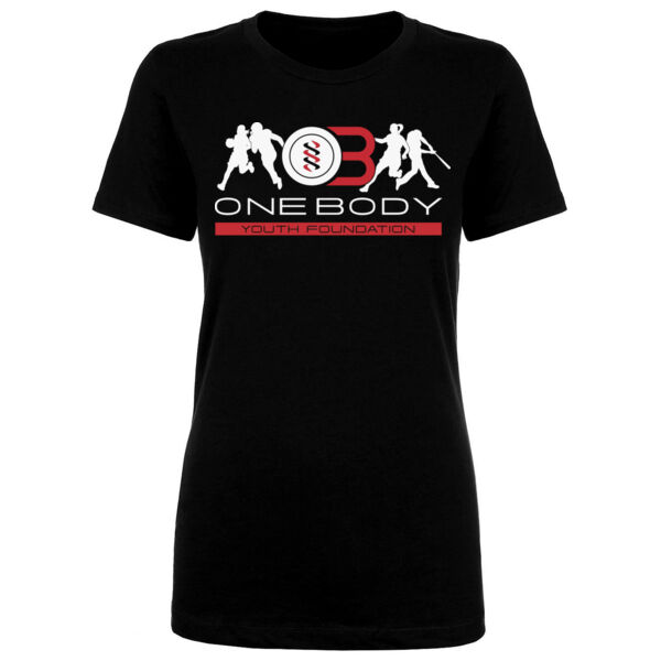 ONE BODY YOUTH FOUNDATION - LOGO - PREMIUM WOMEN'S T-SHIRT - BLACK - 1JVFDT Thumbnail