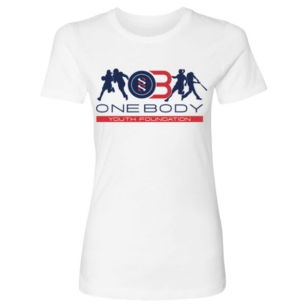 ONE BODY YOUTH FOUNDATION - LOGO - WOMEN'S FITTED T-SHIRT - WHITE - H9XYV5 Thumbnail