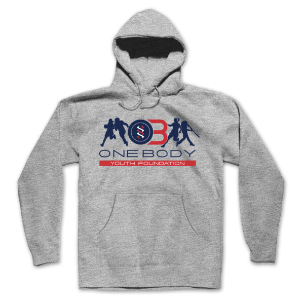 ONE BODY YOUTH FOUNDATION - LOGO - MEN'S PULLOVER HOODIE - LIGHT GRAY HEATHER - $WMU462$ Thumbnail