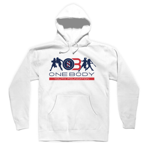 ONE BODY YOUTH FOUNDATION - LOGO - MEN'S PULLOVER HOODIE - WHITE - $WMU462$ Thumbnail