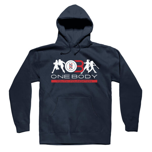 ONE BODY YOUTH FOUNDATION - LOGO - MEN'S PULLOVER HOODIE - NAVY - $RJTE5U$ Thumbnail