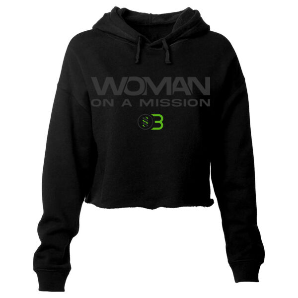 ONE BODY WOMAN ON A MISSION - WOMEN'S CROPPED HOODIE - BLACK - $MK16NQ$ Thumbnail