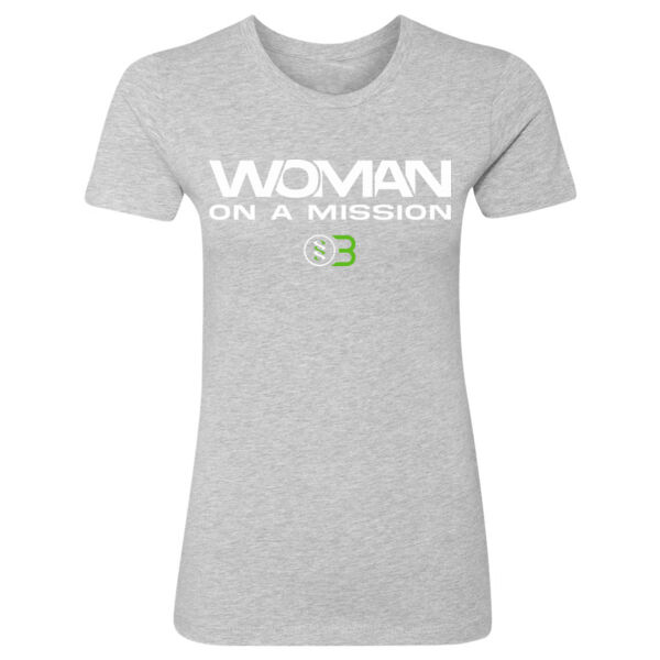 ONE BODY WOMAN ON A MISSION - WOMEN'S FITTED T-SHIRT - LIGHT GRAY HEATHER - $5HYFZM$ Thumbnail